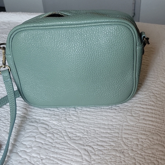 VALENTINA FIORE Leather Crossbody green Color, Made In Italy - Picture 3 of 12